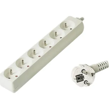 Prodlužovací kabel PremiumCord Prodlužovací přívod 230V 2m 6 zásuvek, pp6-02