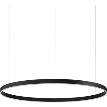 Nova Luce Motif LED kruhové závěsné svítidlo stmívatelné CCT Černá / 2700K-6000K Stmívatelné pomocí ovladače / ⌀150cm