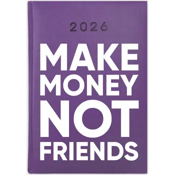 Kalendář Knižkový kalendář 2026 A5 Cute Cups fialový