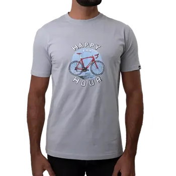 Pánské tričko Bavlněné triko CYCOLOGY Happy Hour, pánské, krátký rukáv (Motiv Happy Hour, velikost S)