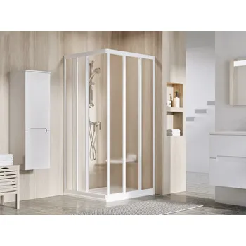 RAVAK Sprchový kout Ravak Supernova ASRV3/ASRV3 80x90x198 rohový, bílá/grape 15V401R2ZG;15V701R2ZG