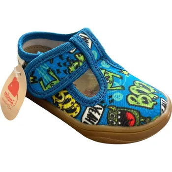 Chlapecké tenisky MILAMI BAREFOOT dětské papučky BF1-ZAB27-06A Blue Monster Velikost: 21