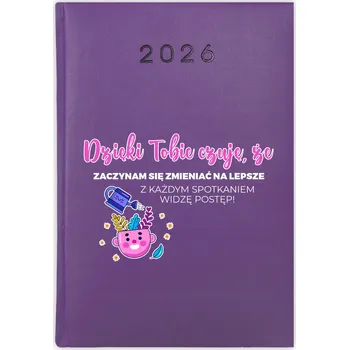 Kalendář Knižní kalendář 2026 A5 FunnyCase fialový