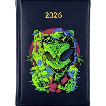 Kalendář Knižkový kalendář 2026 A5 FunnyCase modrý