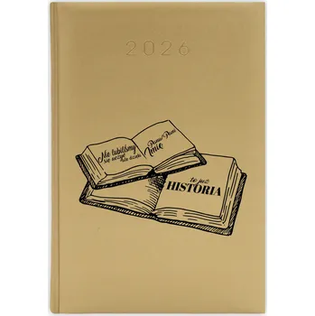 Kalendář Knižní kalendář 2026 A5 FunnyCase zlatý