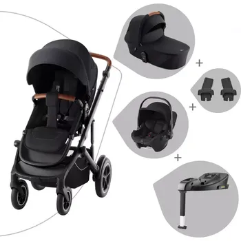 Kočárek Britax Zvýhodněný set kočárek Smile 5Z + hluboká korba + autosedačka baby-Safe Core + Core báze 2025 Galaxy Black