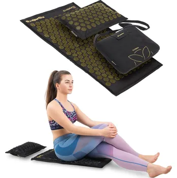 Akupresurní podložka Insportline Akupresurní podložka a polštář EcoSpike (Barva: černo-zlatá)