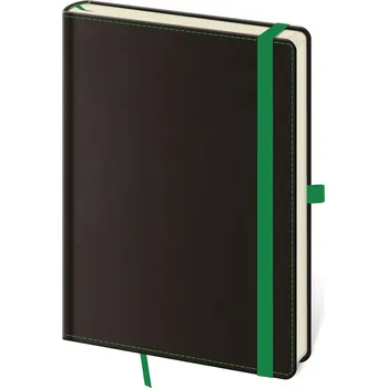 Zápisník Tečkovaný zápisník Black Green L (čtverečkovaný)