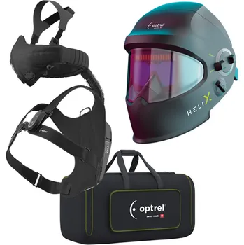 Svářečská kukla Kukla OPTREL Helix CLT 2/7-12DIN s jednotkou SWISS AIR