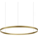 Nova Luce Motif LED kruhové závěsné svítidlo stmívatelné CCT Zlatá / 3000K TRIAC / ⌀150cm