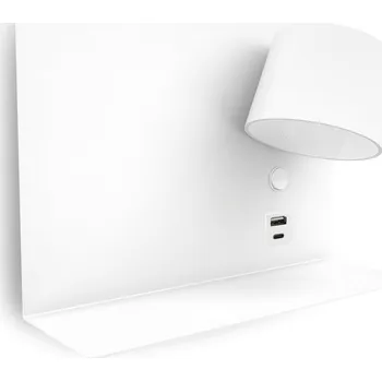 Nástěnné svítidlo Exo Serene USB LED nástěnné svítidlo bílé Levé