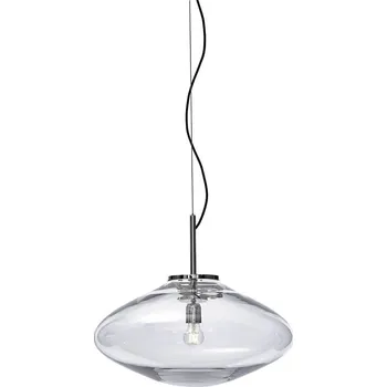 Bomma Disc E27 skleněné závěsné svítidlo Stříbrná