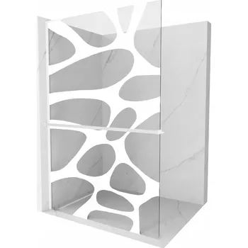 MEXEN KIOTO+ L SPRCHOVÁ STĚNA WALK-IN 100 x 200 CM S POLIČKOU BÍLÁ