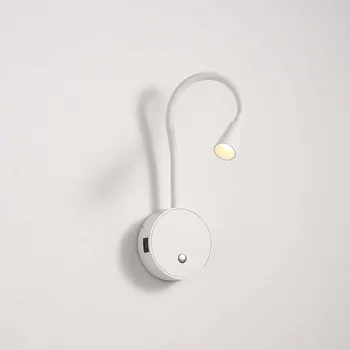 Nástěnné svítidlo Reading host LED nástěnné svítidlo s USB Bílá