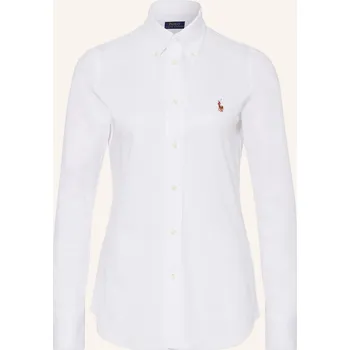 Dámská halenka Polo Ralph Lauren Dámská Košilová Halenka Z Piké, bílá, 38