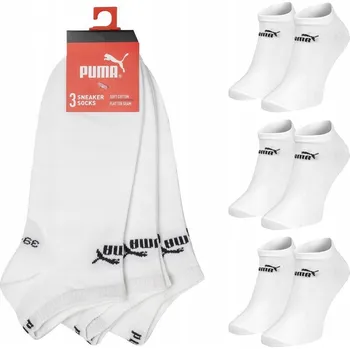 PUMA PONOŽKY KOTNÍKOVÉ PONOŽKY PÁRY BÍLÉ 43-46