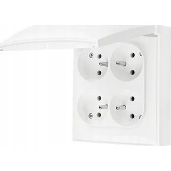 Elektrická zásuvka Hermetický Elektrická Zásuvka Kontakt-simon white