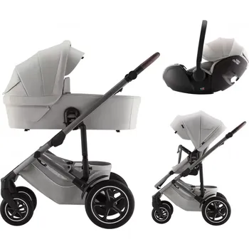 Kočárek Britax Set kočárek Smile 5Z + hluboká korba + autosedačka Baby-Safe Pro 2025 Linen Grey