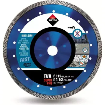 Řezný kotouč RUBI Diamantový kotouč TVA 115 SUPERPRO TURBO VIPER na tvrdé materiály (Ref. 31932)