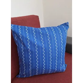 Povlak na dekorativní polštářek Povlak na polštář krojový vzor modrý