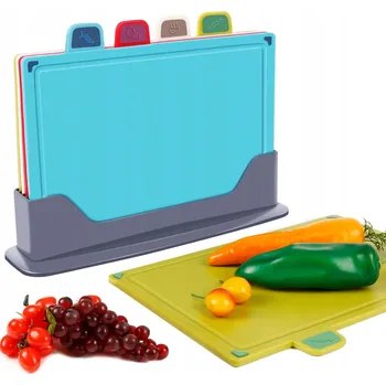 Kuchyňské prkénko Kuchyňské prkénko SADA 4 ks PRKÉNEK NA KRÁJENÍ Plastové barevné