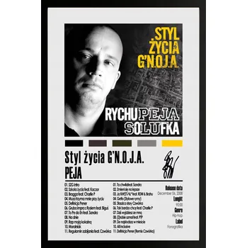 Obraz Peja Lifestyle Plakát obrázek v rámu plakát k albu rapová hudba dárek 30x20 cm v rámu 20 x 30 cm