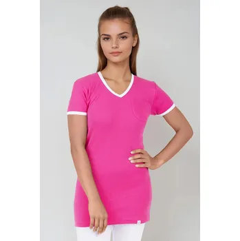 Zdravotnický oděv 2P SERVIS Triko dámské Vito Duo-A Růžová/Bílá 3XL