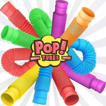 Obraz Barevné senzorické trubičky roztažitelné 12 kusů