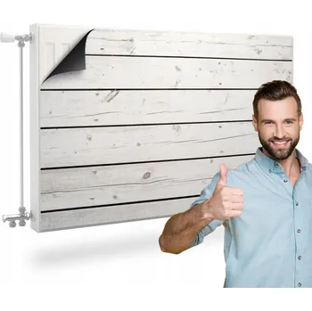Obraz MAGNETICKÁ podložka na radiátor Bílá prkna 110x60
