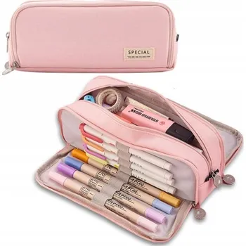 Penál ŠKOLNÍ PENÁL VÍCEFUNKČNÍ POUZDRO TŘÍKOMOROVÝ 3V1 DO ŠKOLY