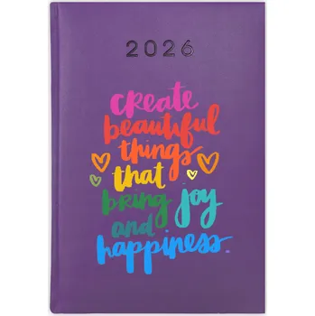 Kalendář Knihový kalendář 2026 A5 fialový