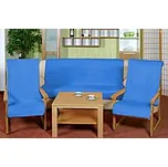 Souprava Korall micro 3+1+1 - 150x200, 65x150 MODRÁ