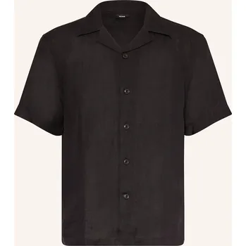 Pánská košile Reiss Pánská Košile Resort Beldi Relaxed Fit Ze Lnu, černá, 40