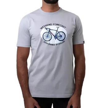 Pánské tričko Bavlněné triko CYCOLOGY Weekend Forecast, pánské, krátký rukáv (Motiv Weekend Forecast, velikost S)