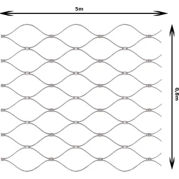 Pletivo KOVIAN, s.r.o. Nerezová lanková síť 0,8m x 5m