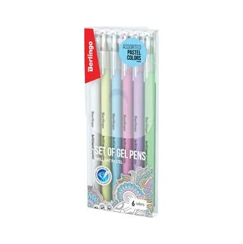Berlingo, roller gelový, color, 6ks, 0.8mm, Brilliant Pastel