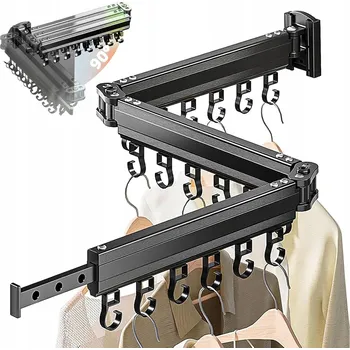 Sušák na prádlo SUSZARKA NA PRANIE WIESZAK NA PRÁDLO, ROZKLÁDACÍ NA ZEĎ