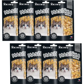 Pamlsek pro psa Akinu MASÍČKA PREMIUM Hair & Skin pamlsek pro kočky 8 x 50 g