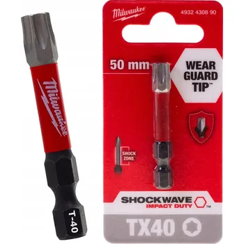 Bit Úderový bit, hrot Milwaukee TX 40 TORX T-40 T40 Shockwave 50 mm