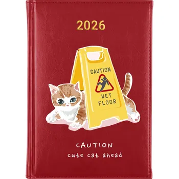 Kalendář Knižní kalendář 2026 A5 FunnyCase červený