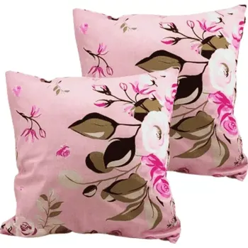 Povlečení Povlak Květy růžový 40x40 cm