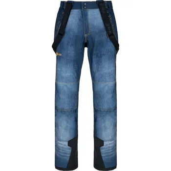 Pánské kalhoty Pánské softshellové kalhoty KILPI JEANSO-M SM0408KI TMAVĚ MODRÁ XXL