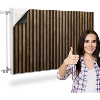 Obraz Magnetická krycí deska na radiátor 120 x 60 cm hnědá
