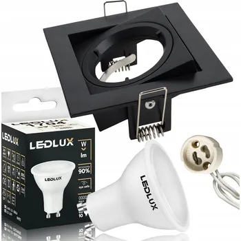 Nástěnné svítidlo Podomítkové svítidlo LEDLUX 5,5 W GU10 9,8 cm černé