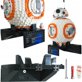 Věšák DRŽÁK VĚŠÁK NA ZEĎ PRO SADU KOSTEK STAR WARS BB-8 - 75187
