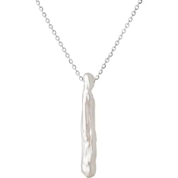 Přívěsek ANNA PERLY Originální přívěsek z exkluzivní bílé Biwa perly zavěšené na stříbrném řetízku s variabilní délkou