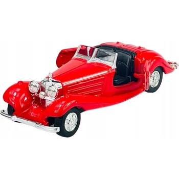 autíčko WELLY OLD TIMER 1936 MERCEDES-BENZ 500K ČERVENÝ 1:34 NOVÝ KOVOVÝ MODEL