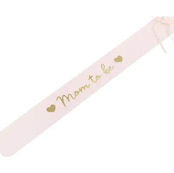 Party dekorace Papírová šerpa pro budoucí maminku – světle růžová, 75 cm