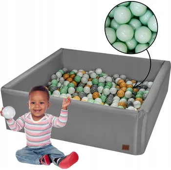 Obraz Bazén s kuličkami Golden Kids 120x120x40 cm šedý