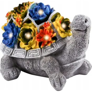 Venkovní osvětlení SOLÁRNÍ ZAHRADNÍ LAMPA ZAPICHOVACÍ 7LED želva 7led Solární Světla